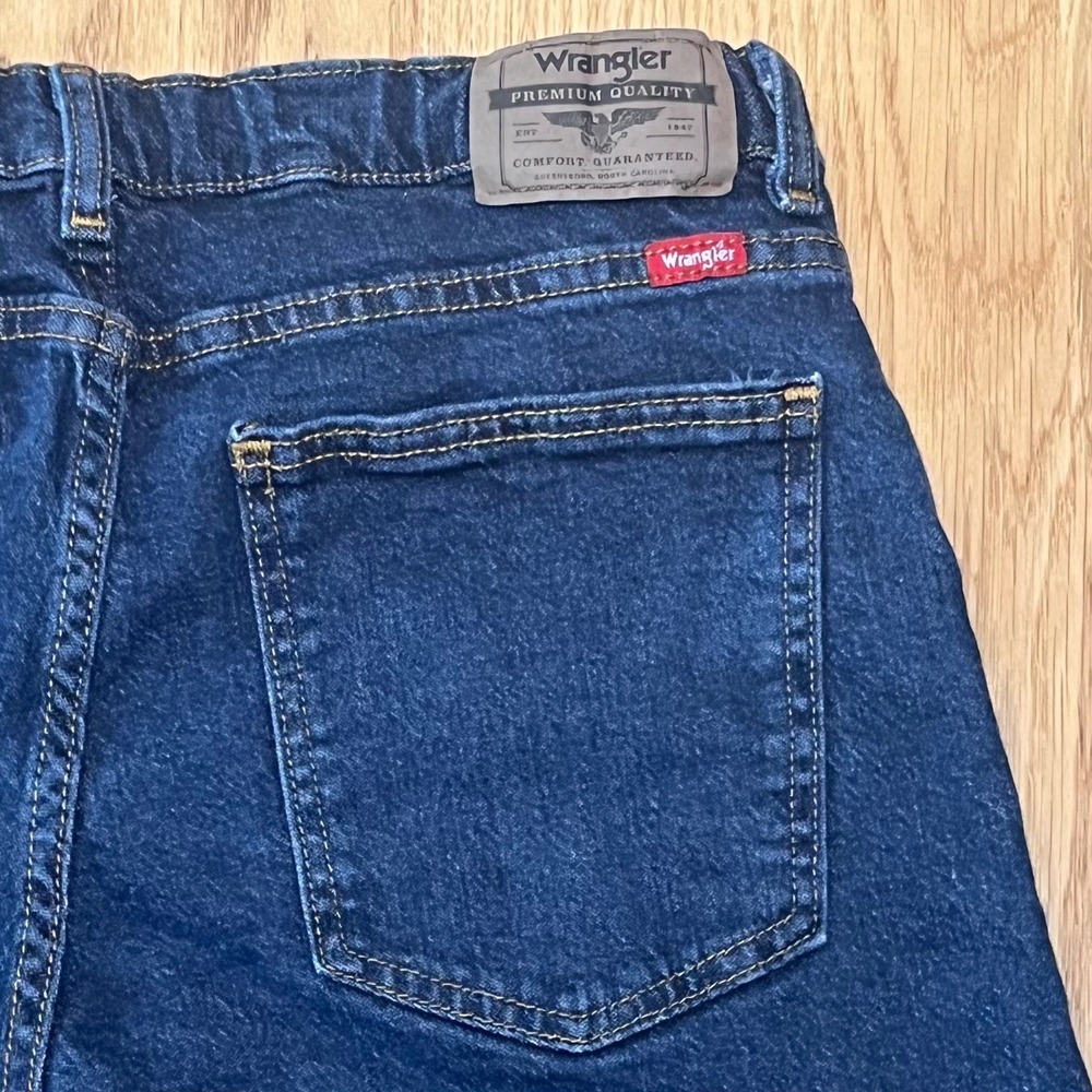 Wrangler Straight Fit Jeans‎ Boys Size 16 Husky Blue Classic Western Denim